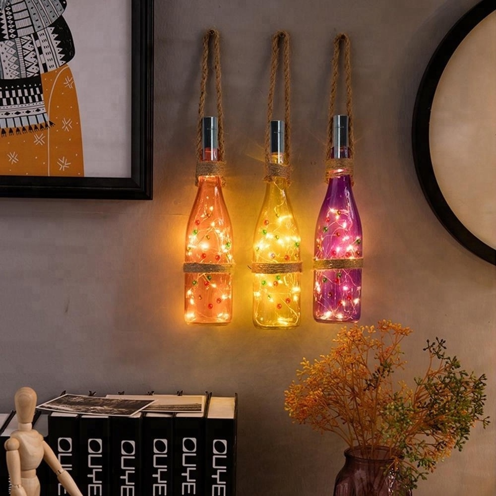 Wine Bottles Cork Lights Copper Wire String Lights Copper Wire 20 LED Bulbs for Bottle DIY, Christmas, Wedding and Party