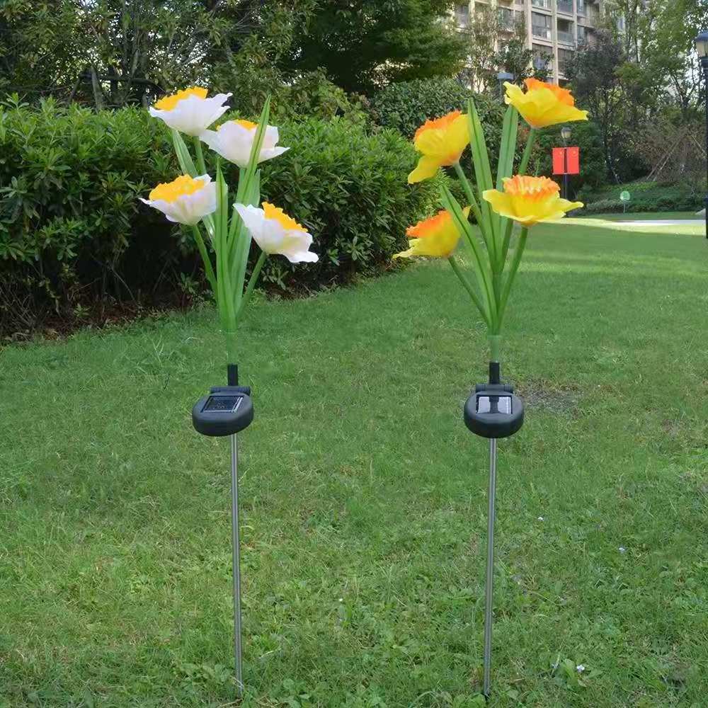 Solar Flower Lights Outdoor Waterproof LED Flowers for Garden Path Landscape Patio and Lawn