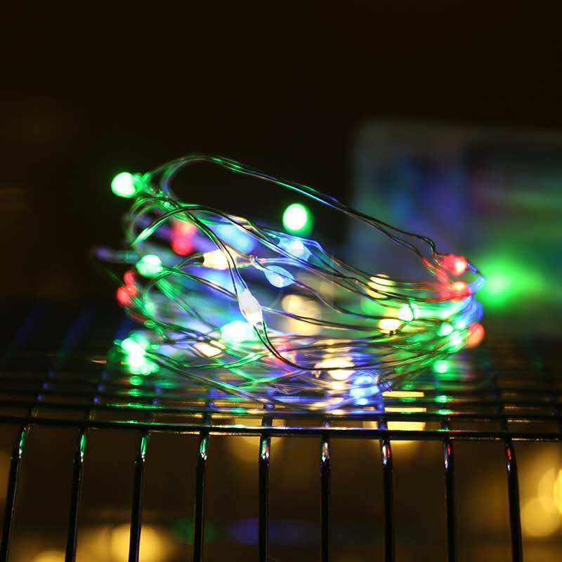 Copper Wire String Light Decoration 30 Led Battery Operated Strobe String Lights with Timer 6 Hours on/18 Hours Off for Party