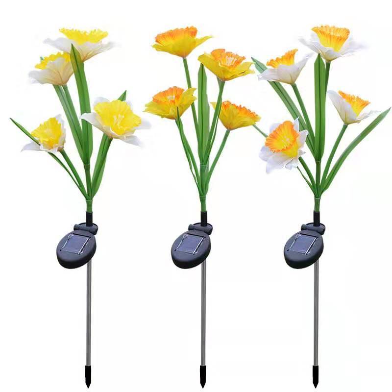 Solar Flower Lights Outdoor Waterproof LED Flowers for Garden Path Landscape Patio and Lawn