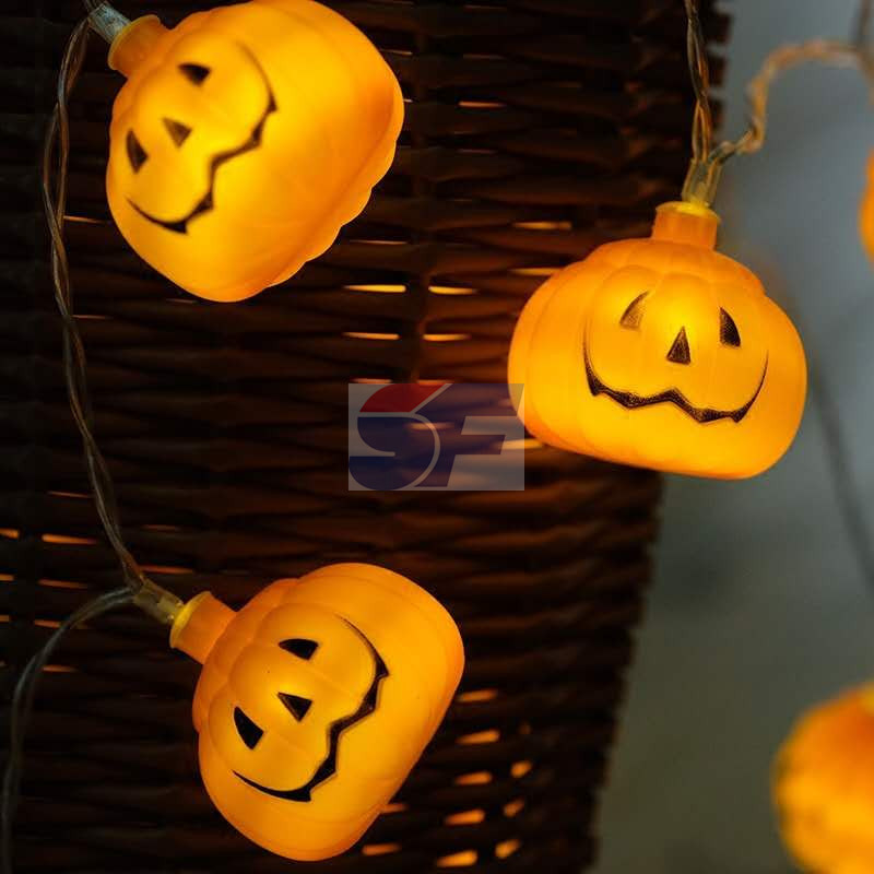 Halloween Lights  Pumpkin 20 LED 6.9 feet Battery Powered Pumpkin String Lights Lantern Halloween Pumpkin Light