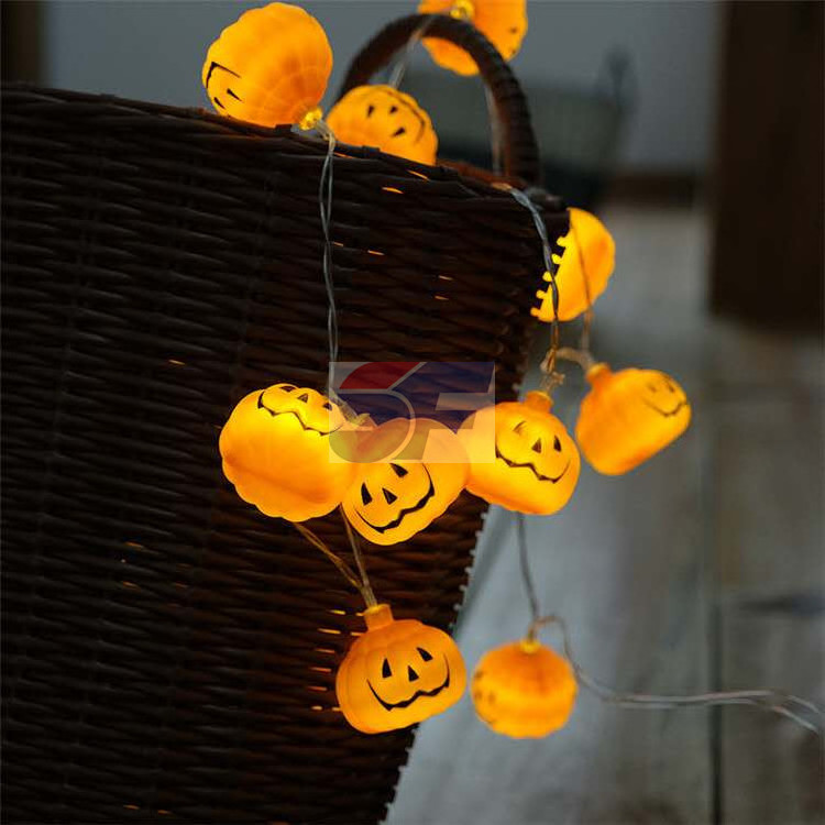 Halloween Pumpkin Lights Lanterns 10 LED Pumpkin Lights 3D Jack o Lantern Halloween Pumpkin Lights Decor Indoor Outdoor Party