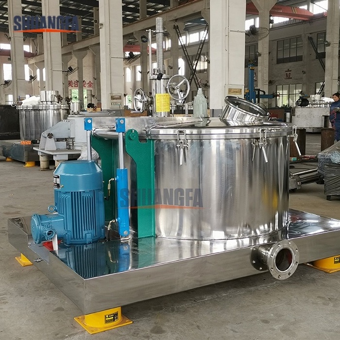 Vertical Basket Centrifuge, Automatic Scraper Bottom Discharging Industrial Centrifuge Machine