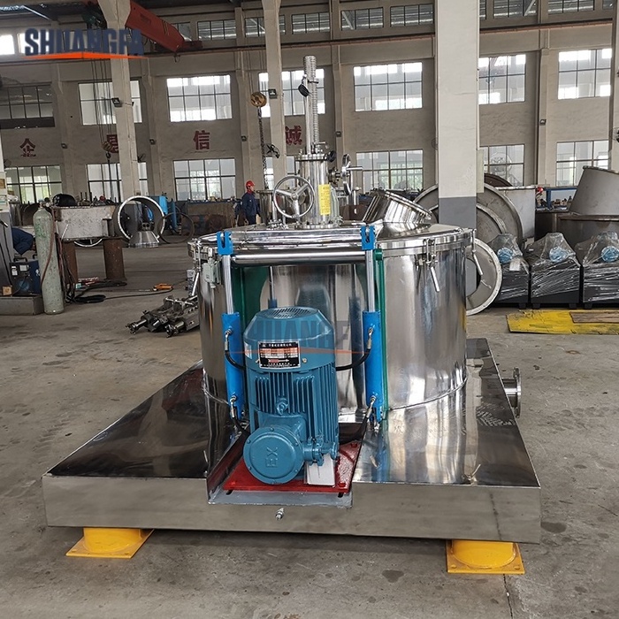 Vertical Basket Centrifuge, Automatic Scraper Bottom Discharging Industrial Centrifuge Machine