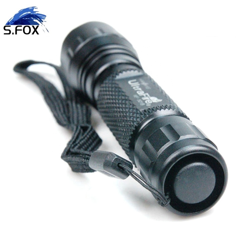 Black 5 Mode 1000 Lumen Custom Logo T6 Led Hunting 18650 Tactical Flashlight