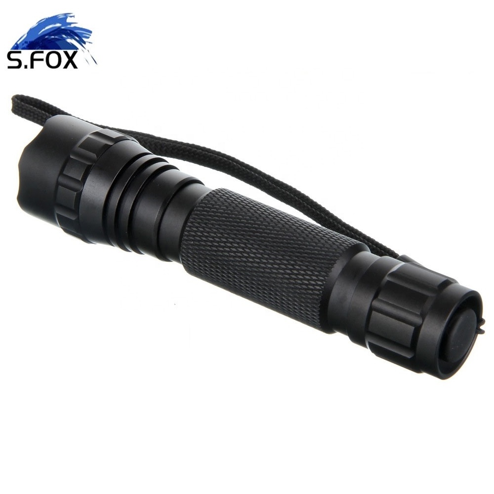 Black 5 Mode 1000 Lumen Custom Logo T6 Led Hunting 18650 Tactical Flashlight