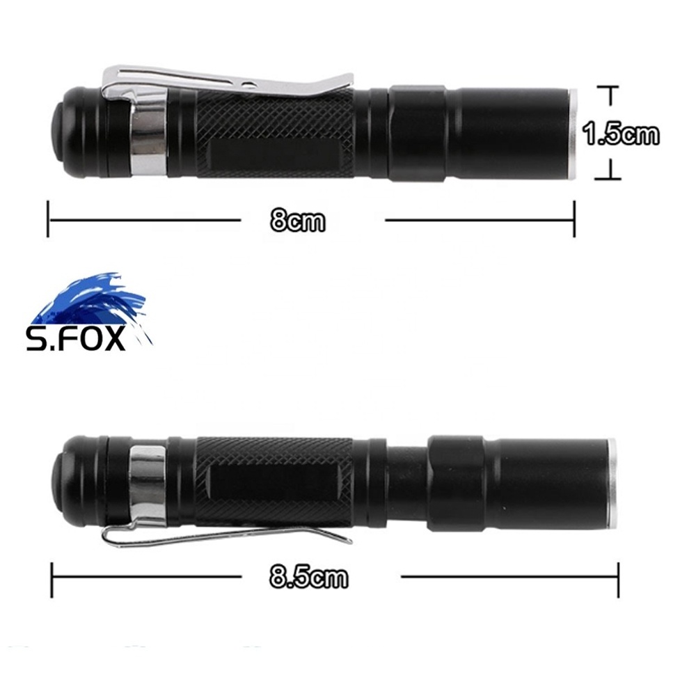 High Quality Aluminum Mini Pocket AAA Battery LED Zooming Doctor Pen Flashlight