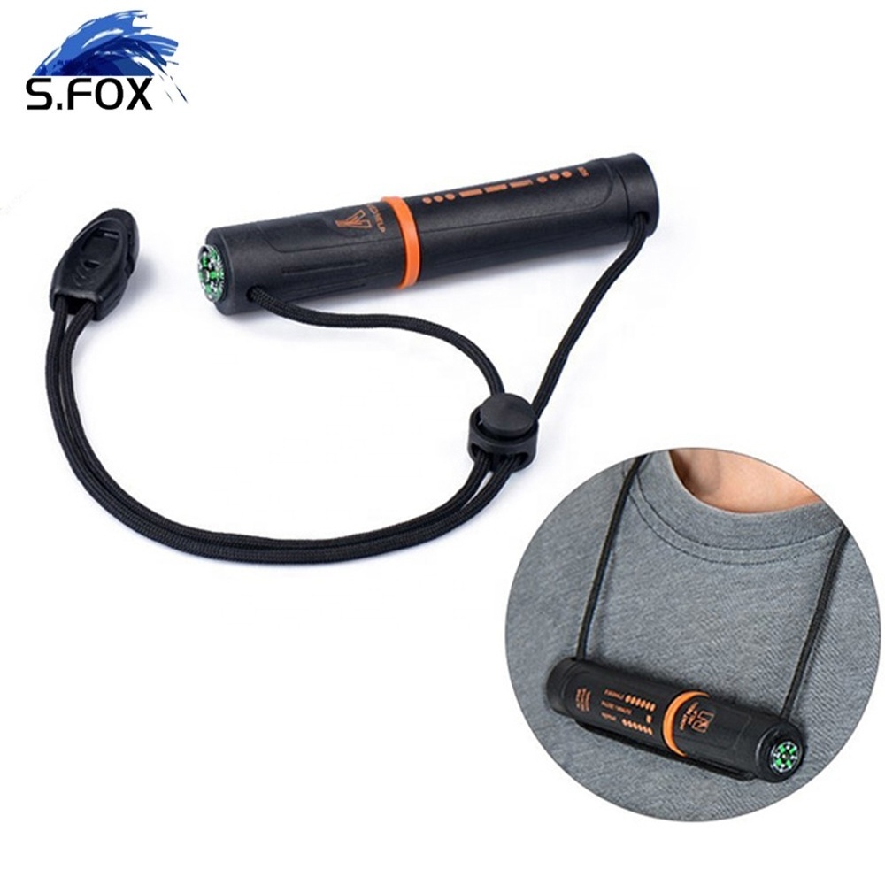 Multifunction 10 in 1 Survival Tool Flashlight Mirror Compass Whistle Magnesium LED Fire Starter