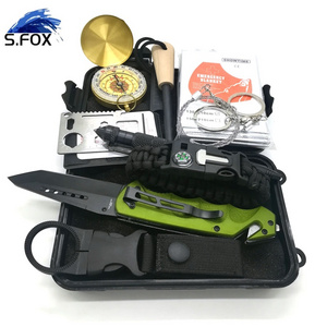 Certificate Approved Custom Camping Tend Survival Kit Set with Survival Gear, Card, Flashlight, Fire starter