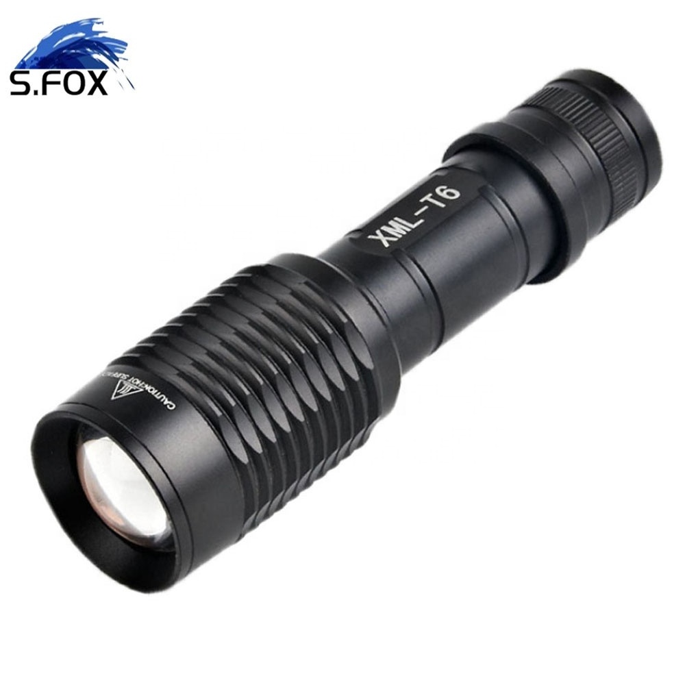 Zoomable 1000 Lumen T6 18650 or AAA Battery Led Rechargeable Flashlight