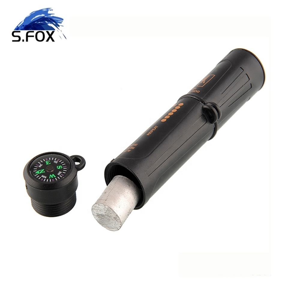 Multifunction 10 in 1 Survival Tool Flashlight Mirror Compass Whistle Magnesium LED Fire Starter