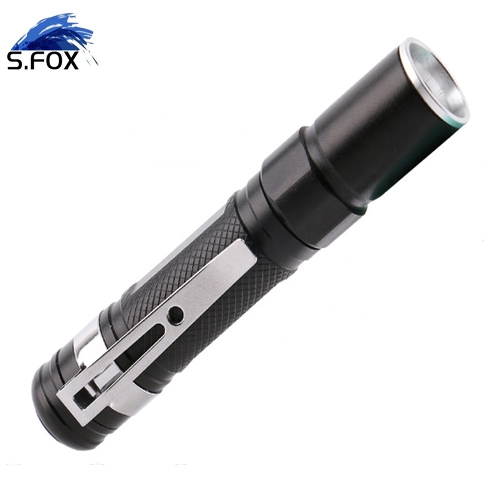 High Quality Aluminum Mini Pocket AAA Battery LED Zooming Doctor Pen Flashlight