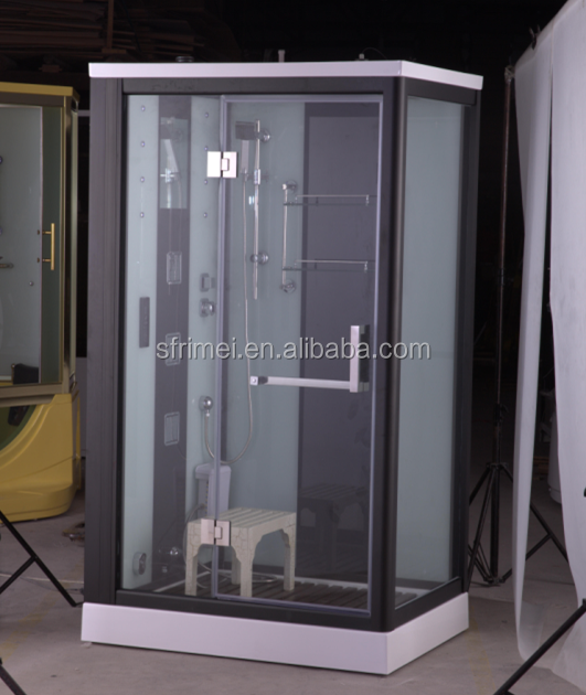 Indoor Shower Room Sauna Bath Textured Enclosed Tempered Glass Door Steam Room