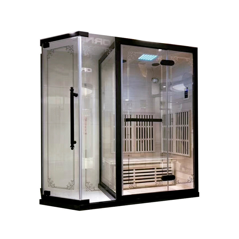 K-7171 New design Fashionable steam infrared sauna and steam combined room,sauna room for gym equipment