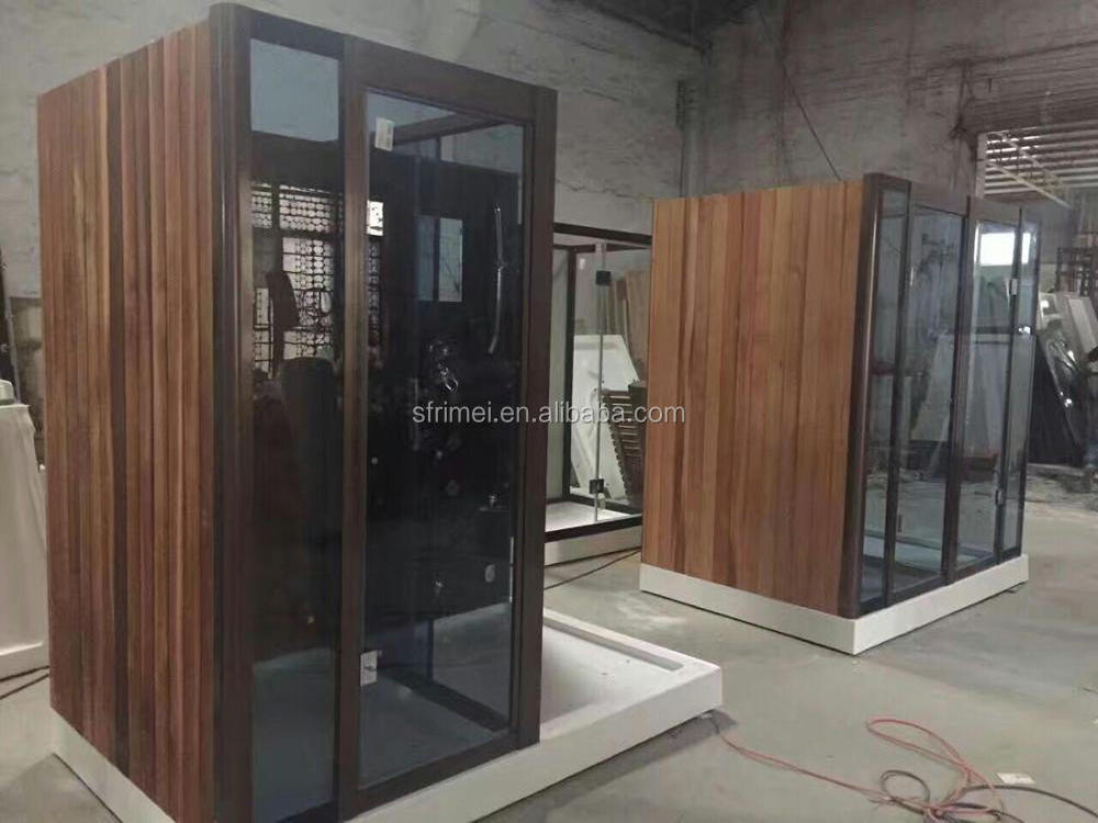 Modern luxury dry&wet sauna combination room, 2 person sauna and steam combined room K-7110