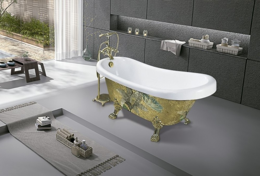 Exclusive Sanitary ware bathroom acrylic cast iron bathtub free standing wash bath tub for sale