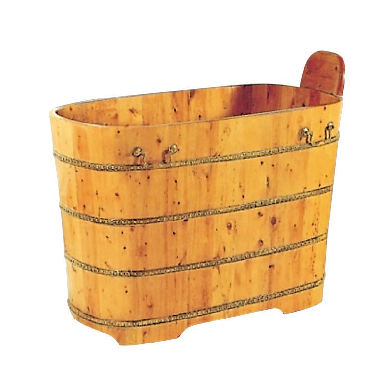 Factory supply K-9502 Cheap price free standing japanese soaking cedar hot tub wooden bathtub