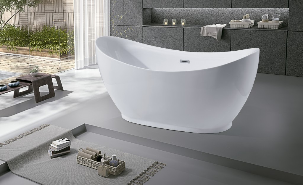 K-8885C Royal Blue Resin Stone Bathtub Free Standing Bath Tub Solid Surface Acrylic Stone Bath Tub