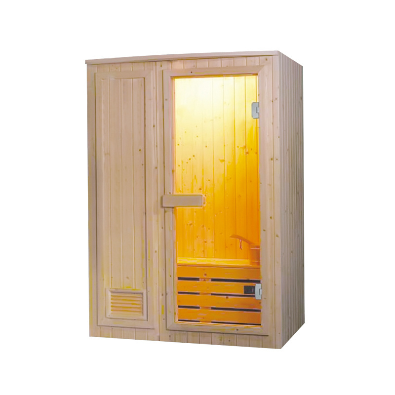 Factory supply K-7157  2-3 persons portable import solid wood general salt tourmaline infrared sauna room with sauna heater