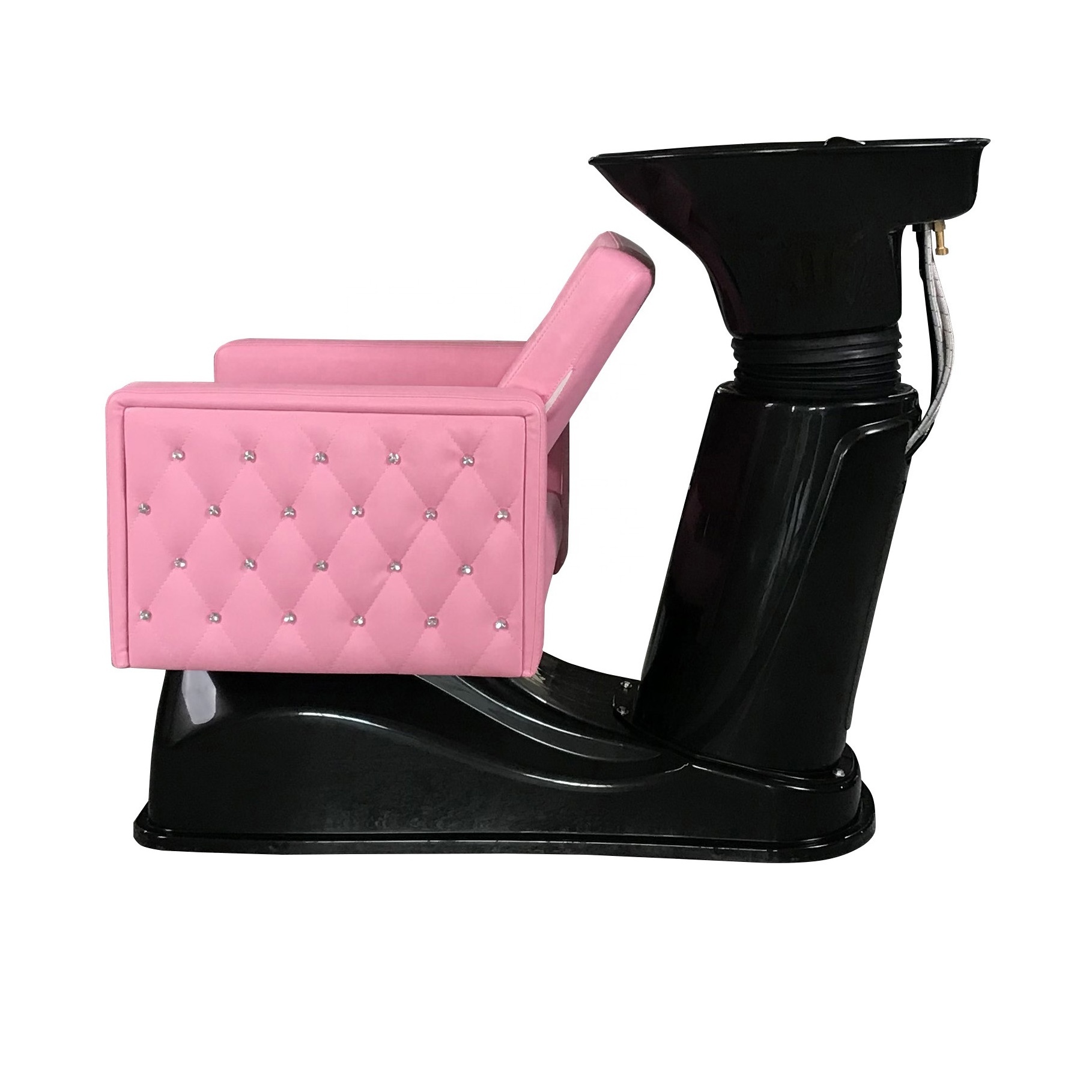 New Design Luxury Economic Pink Salon Hair Backwash Beauty Salon Furniture Shampoo Washing Sink Bowl Chair