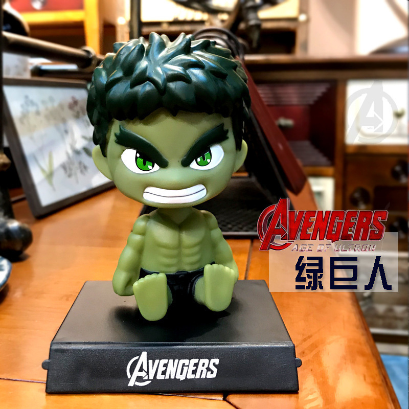 Wholesale Marvel Superhero Bat Spider Iron Hulk Captain Venom Thanos Bobble Head Doll Avengers Bobblehead Car Decoration