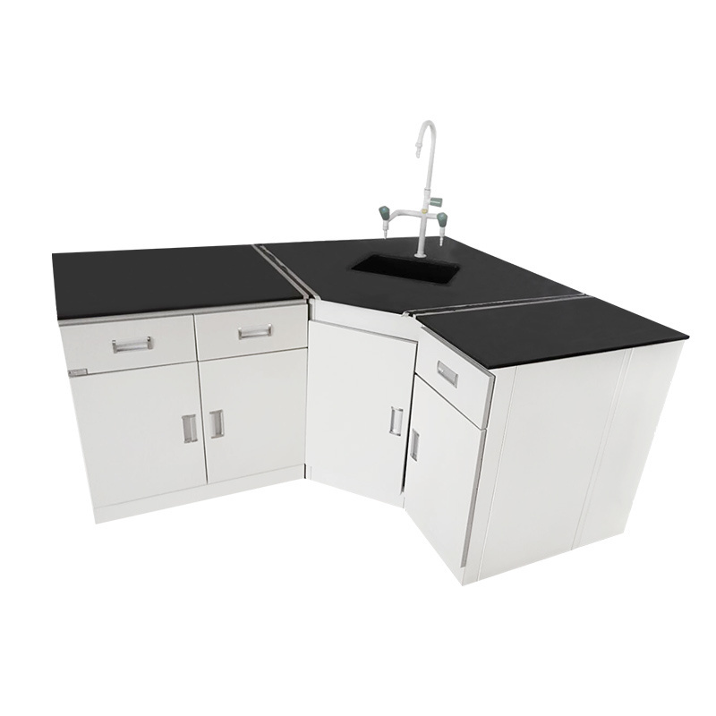 School laboratory University lab furniture working table work bench with sink side workbench