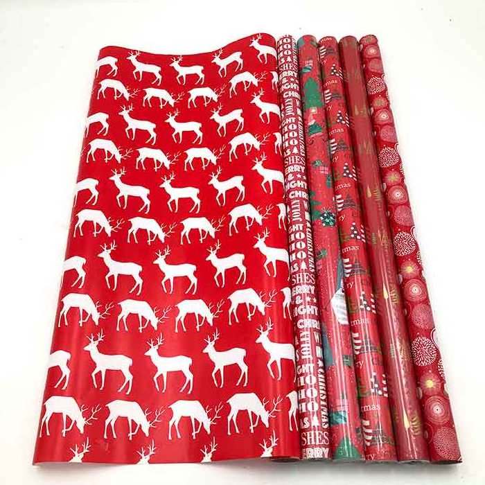 Wholesale Fancy Design 70 cm x 6 m Jumbo Size Christmas Gift Wrapping Paper Rolls