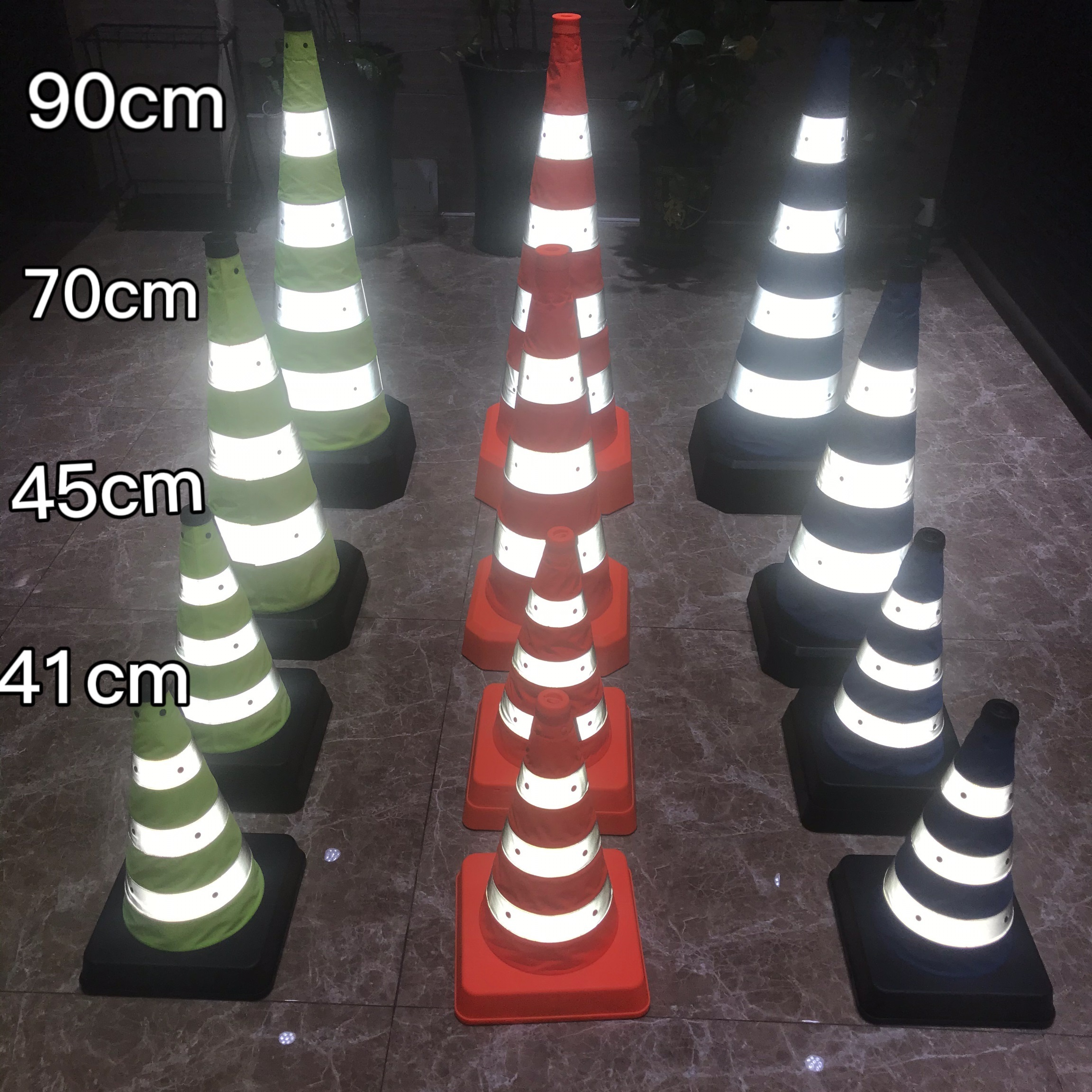 36 inch Portable roadblock orange pvc reflective road cones reflector 900 mm safety collapsing cone