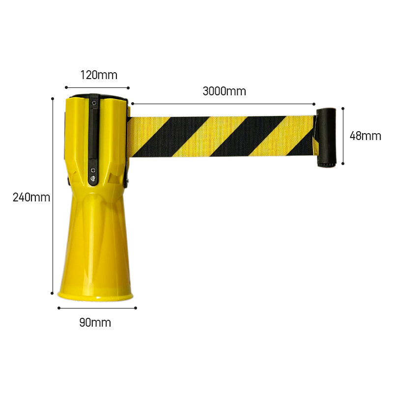 Traffic Crowd control Road barricade parking 3m cone retractable barrier belt safety belt traffic cone topper