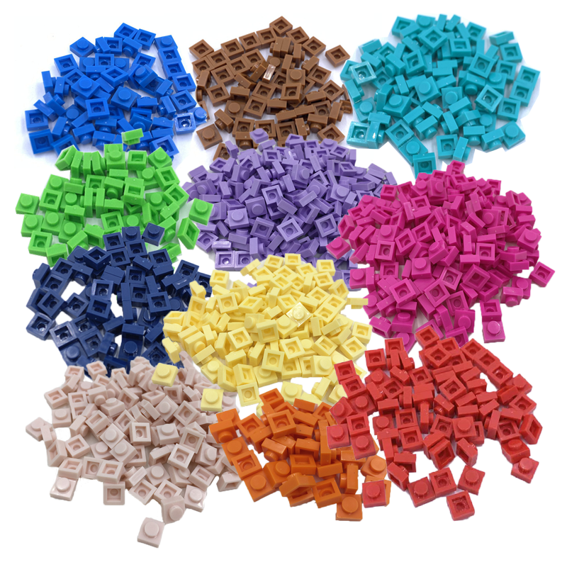 Sluban Building Blocks 1*1 Basic Spare Parts Pixel Pattern Toys Mosaic Construction Kits Total 100 Different Colors