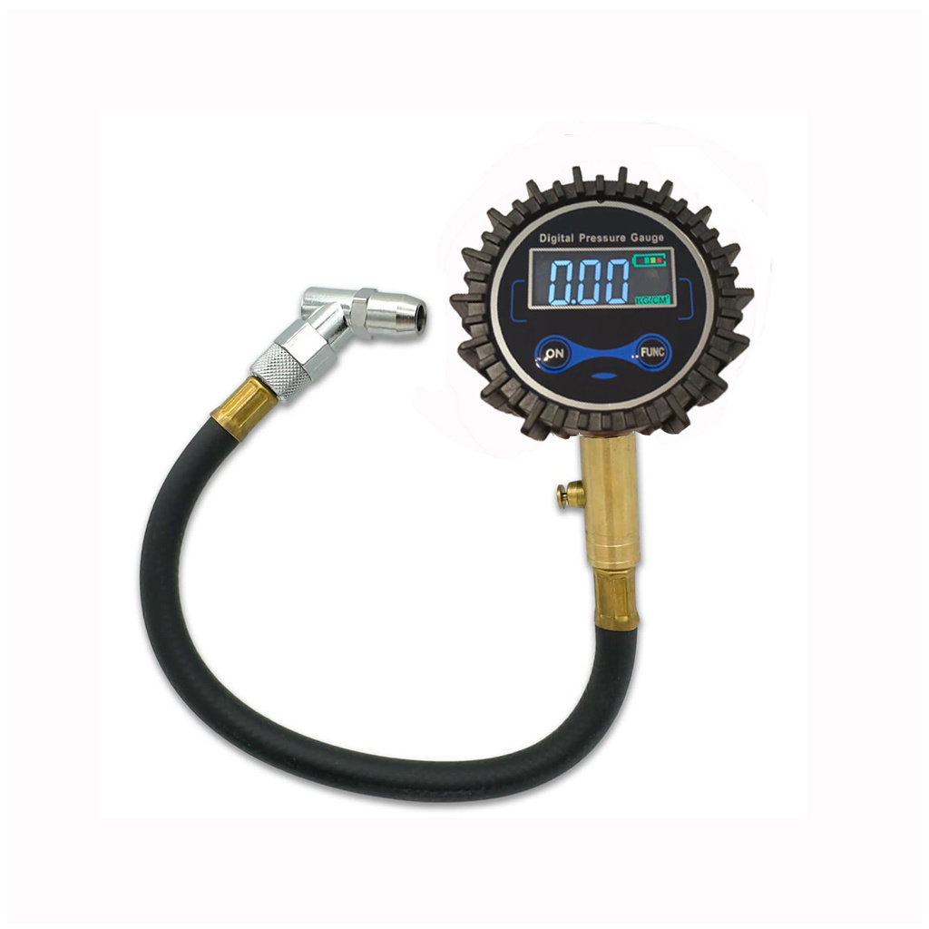 New 1 psi accuracy 250psi digital car air tire pressure gauge with flexible hose battery included