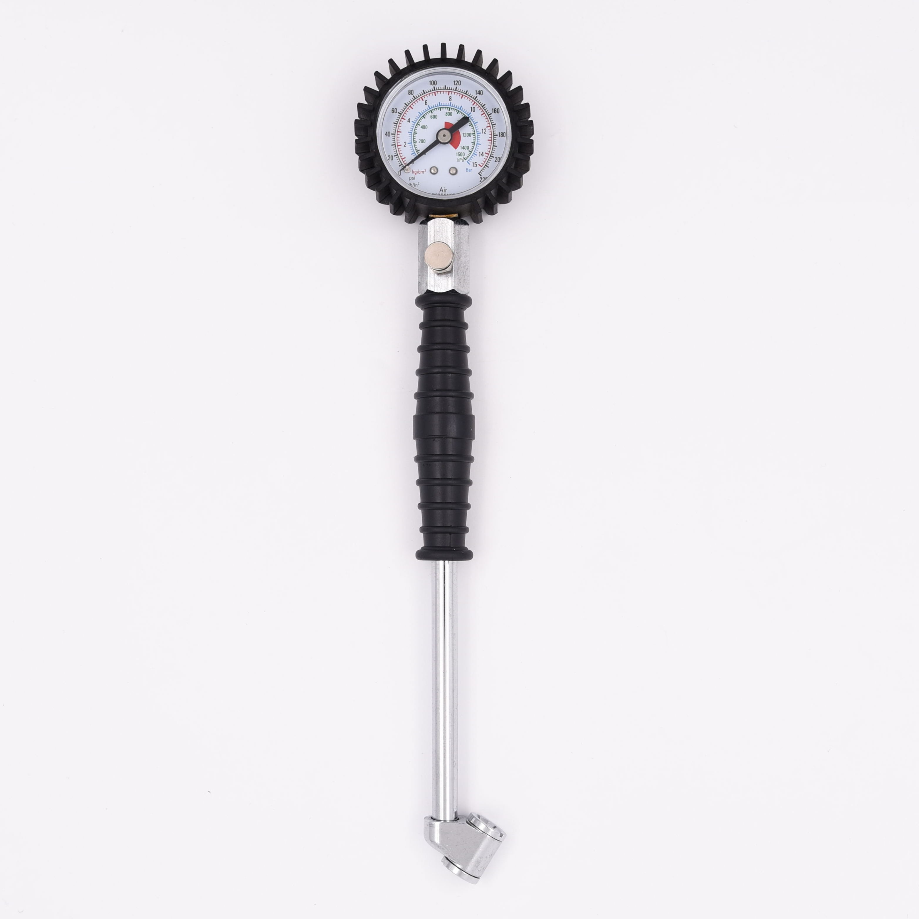 dual head stainless steel straight air chuck analog dial tire deflator pressure gauge for truck