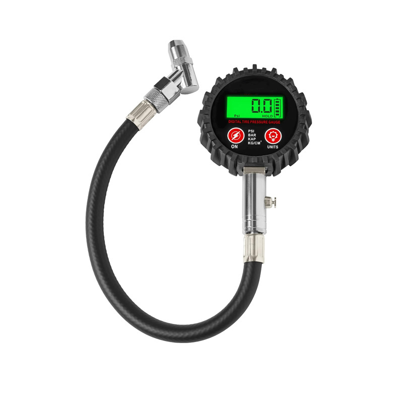 New 1 psi accuracy 250psi digital car air tire pressure gauge with flexible hose battery included