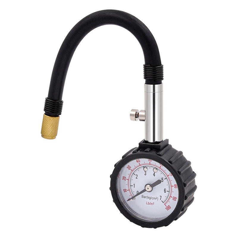 2 inch analog  0-100 psi straight chuck air pressure tire deflator gauge for motorcycle truck car