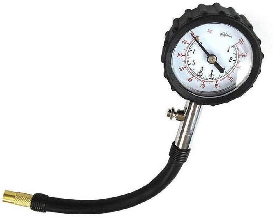 2 inch analog  0-100 psi straight chuck air pressure tire deflator gauge for motorcycle truck car