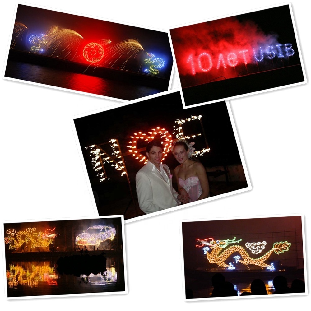 Lance Letter Logo Picture Photo Pyrotechnic Back Board Plastic Net Firing System Stage Display Rack Birthday Chinese Firework