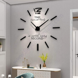 Creative Diy Removable Art Decal Home Decor Living Room Quartz Needle Hot Flexible Positive Mirror Sticker 3d Wall Clock