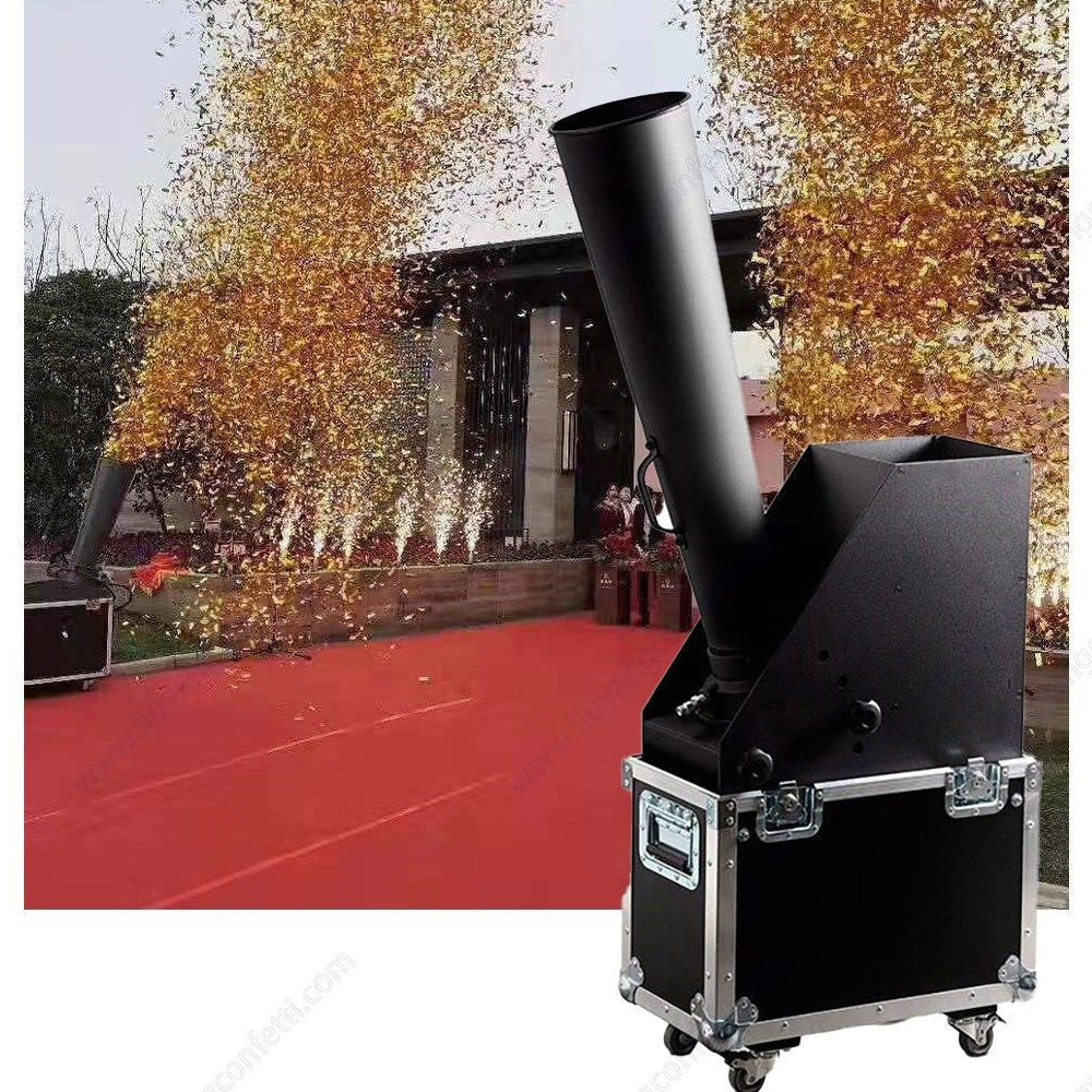 Stage confetti machine dmx paper co2 confetti blow machine for wedding party electric dj wedding confetti cannon shooter