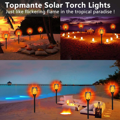 Auto On off Path Upgraded Waterproof Flickering Dancing Flame Outdoor Landscape garden Decoration Lighting Solar Torch Light BestSuppliers