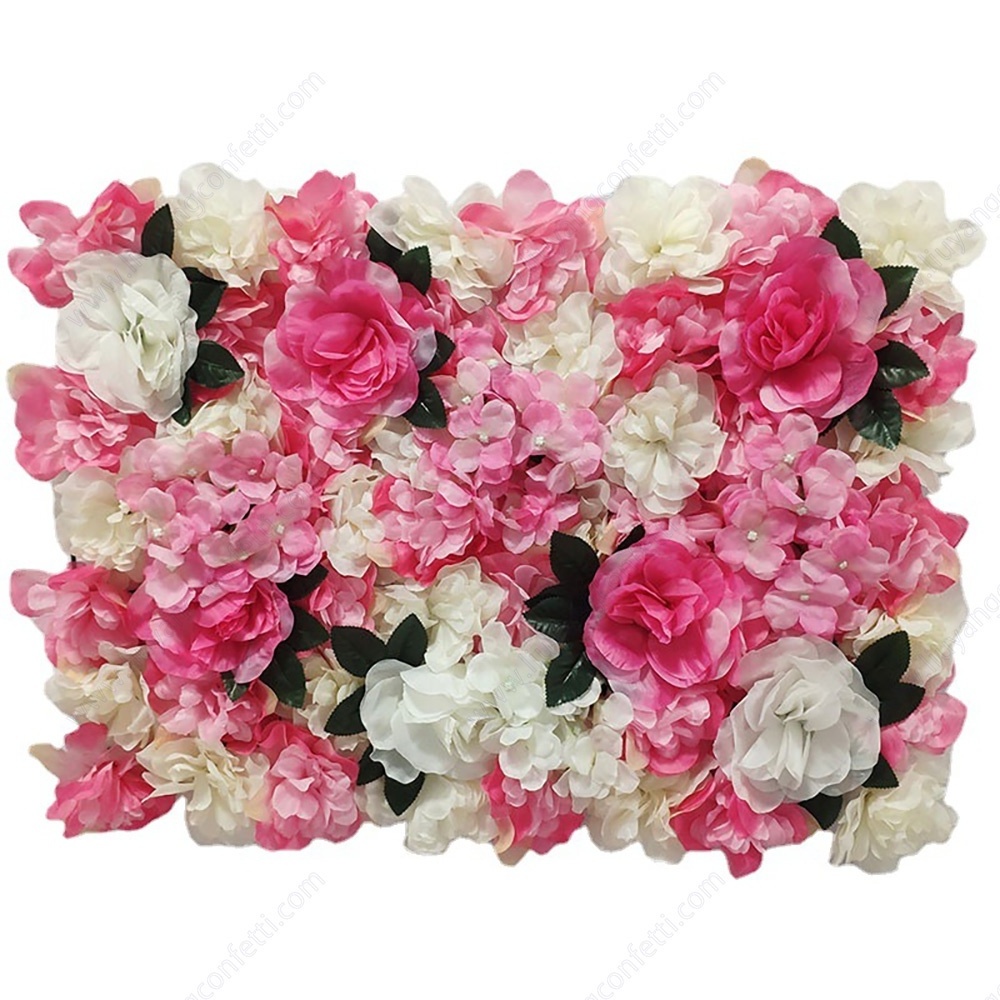 Custom 3D Cloth Flowerwall Wedding Artificial Silk Rose Flower Wall Panel Backdrop Artificial Flower Decorative Flowers For Wall