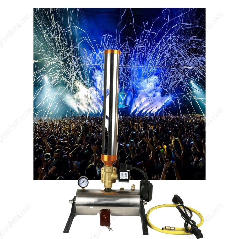 Baby Shower Electronic Remote Control Gender Reveal Smoke Machine Powder Fireworks Party Prop Colorful Confetti Cannon Machine