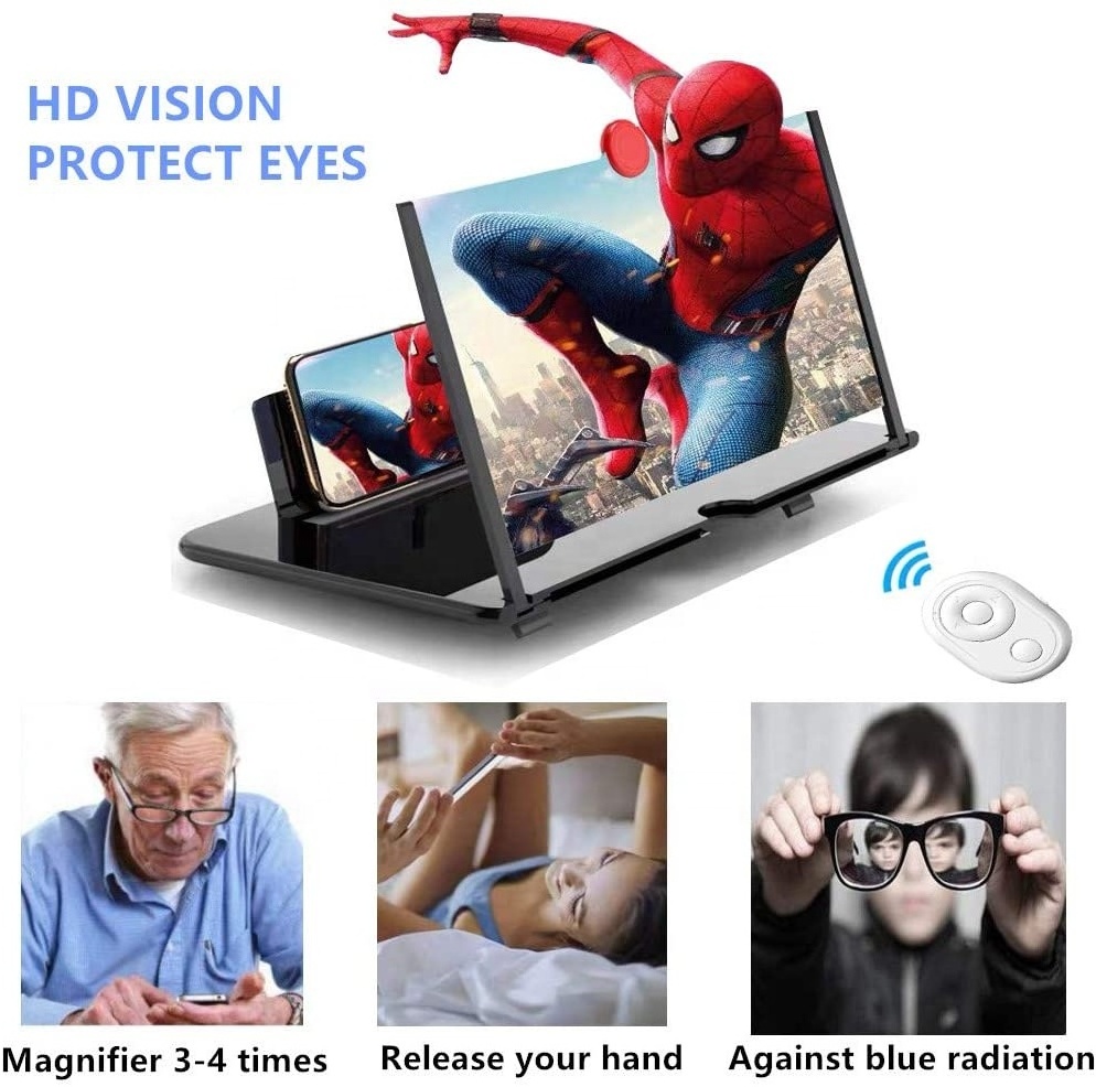 Magnifier Screen 3d Enlarged Video Desktop Holder Supplier Magnify Signal Booster Mobile Phone Amplifier