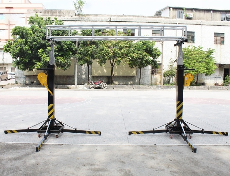 Wholesale price 250KG load heavy duty 6M winch led screen stage light line array speaker truss lift tower truss crank stand