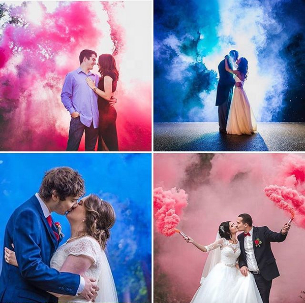 Pull Wire Ring Photograph Celebration Fireworks Flare Tube Color Smoke Grenades For Sale wedding gender reveal baby shower