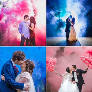 Pull Wire Ring Photograph Celebration Fireworks Flare Tube Color Smoke Grenades For Sale wedding gender reveal baby shower