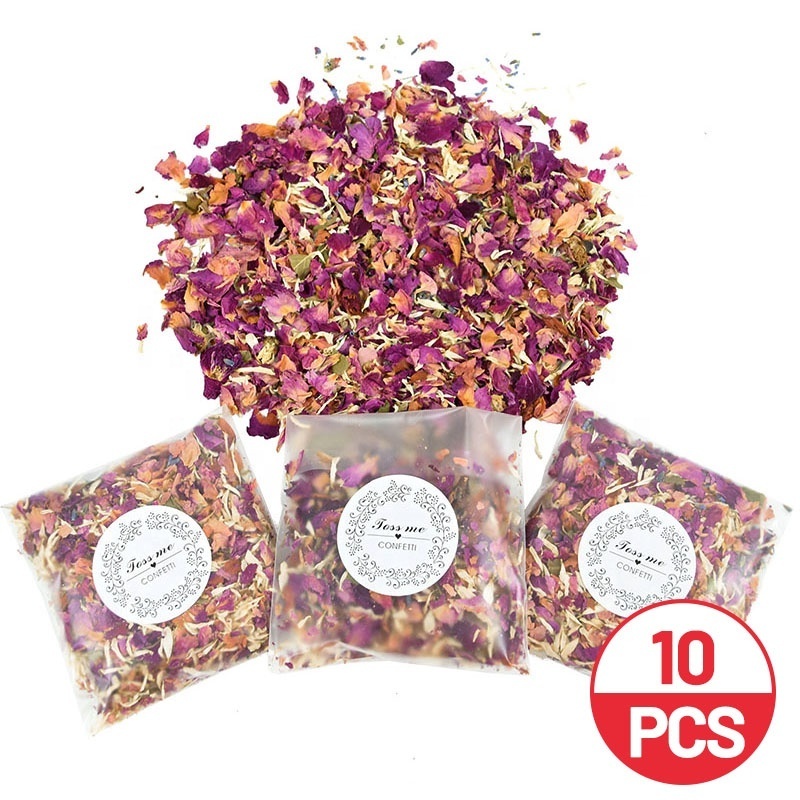 Pop Bridal Shower Party Decoration Diy Valentine Day Gift Cannon Biodegradable Natural Wedding Confetti Dried Flower Rose Petal