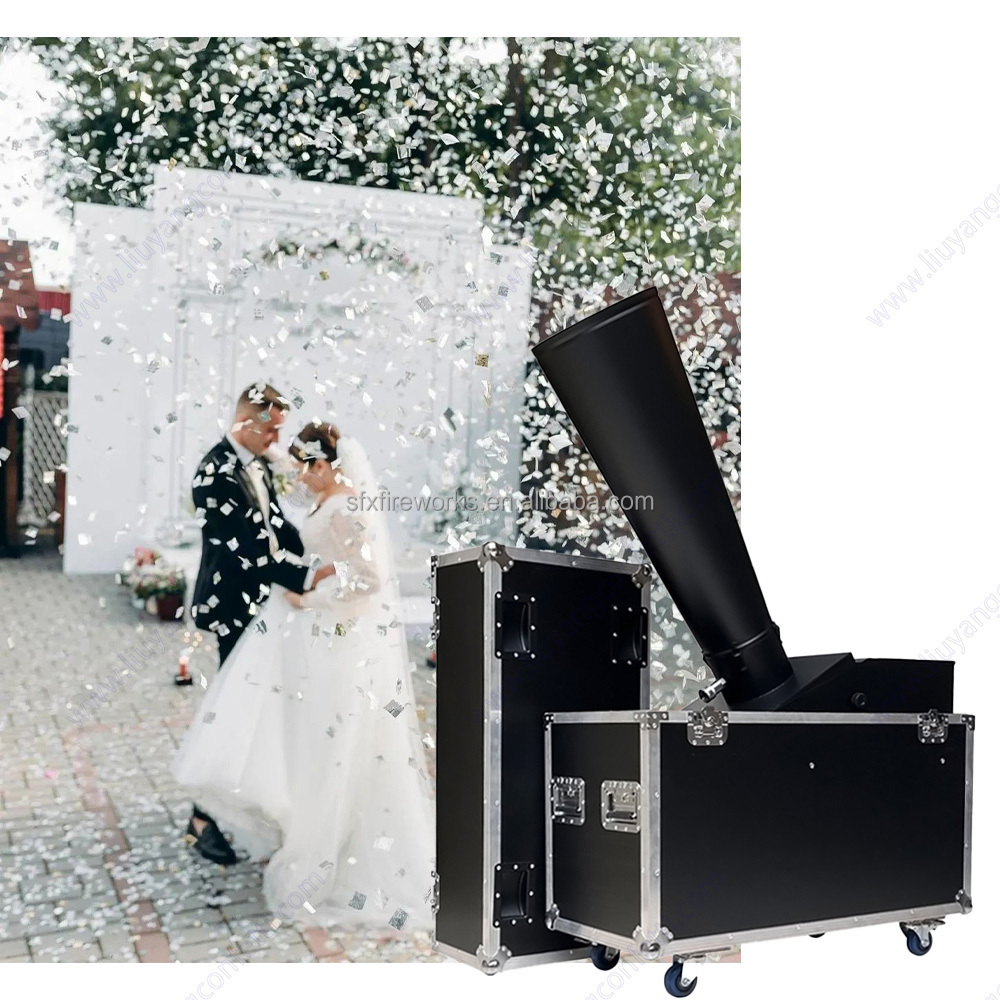 Big model 100*45*90CM 15M spray height CO2 color paper blower confetti cannon blaster launcher confetti machine