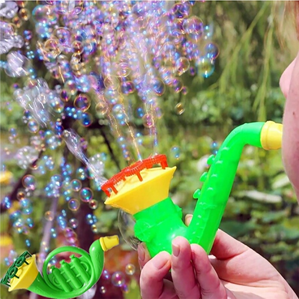 Saxophone Horn Color children Fun Liquid Concentrate Water Blowing Gun Soap Bubble Blower Kids Child Toy