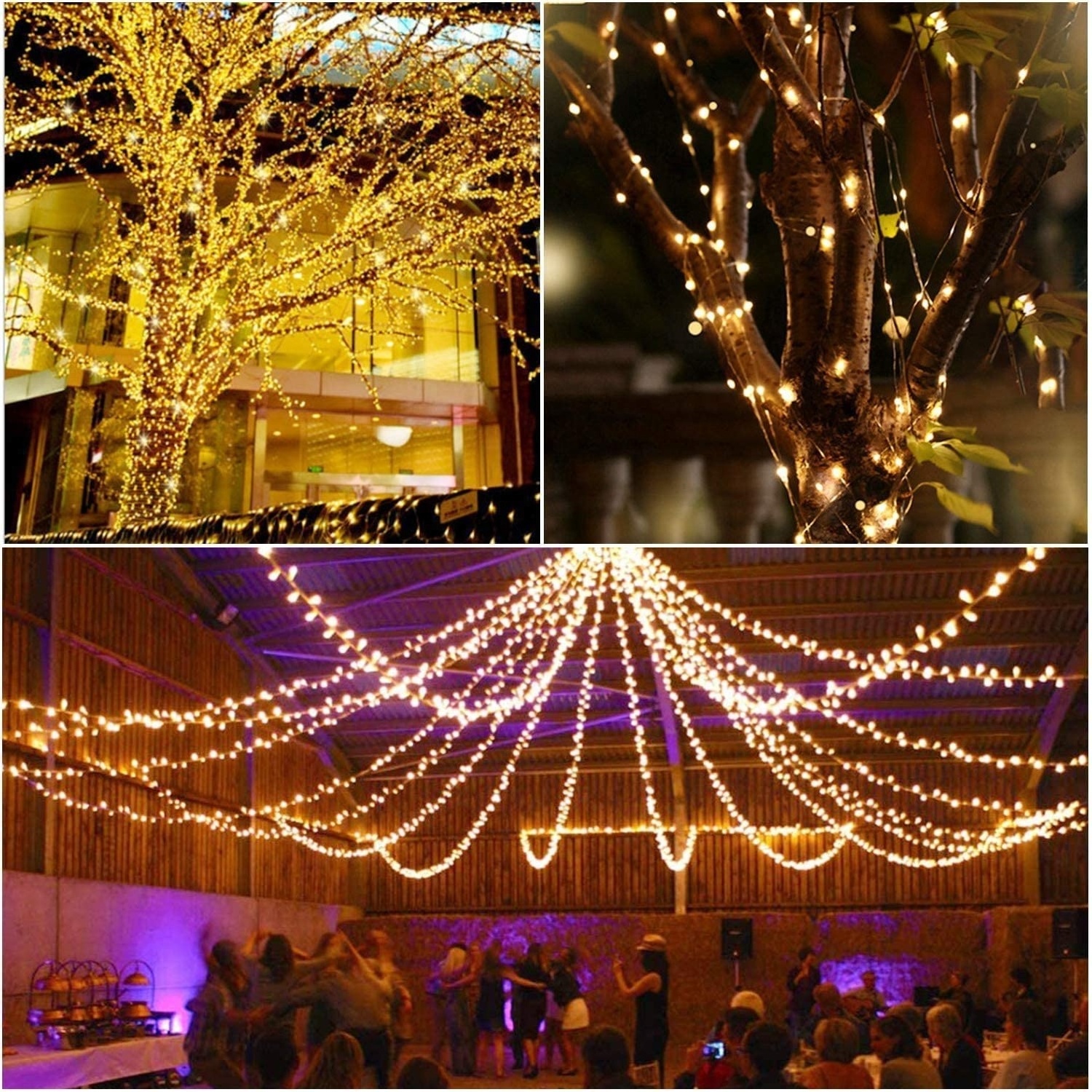 Outdoor Rope Waterproof Copper Wire 8 Modes Fairy Garden Party Led Fence Yard Wedding Christmas Tree Decor Solar String Light