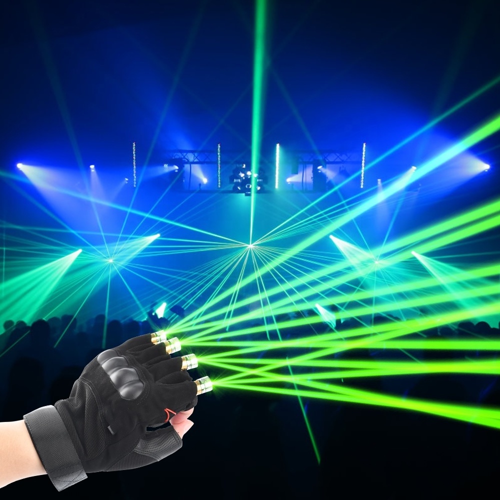 Red Green Purple Laser Gloves Dancing Stage glove laser Palm Light For DJ Club Party Bars Stage novelty light performance props